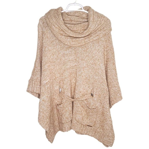 MICHAEL Kors chunky knit Cowell neck Pancho Size S/M - Picture 1 of 8